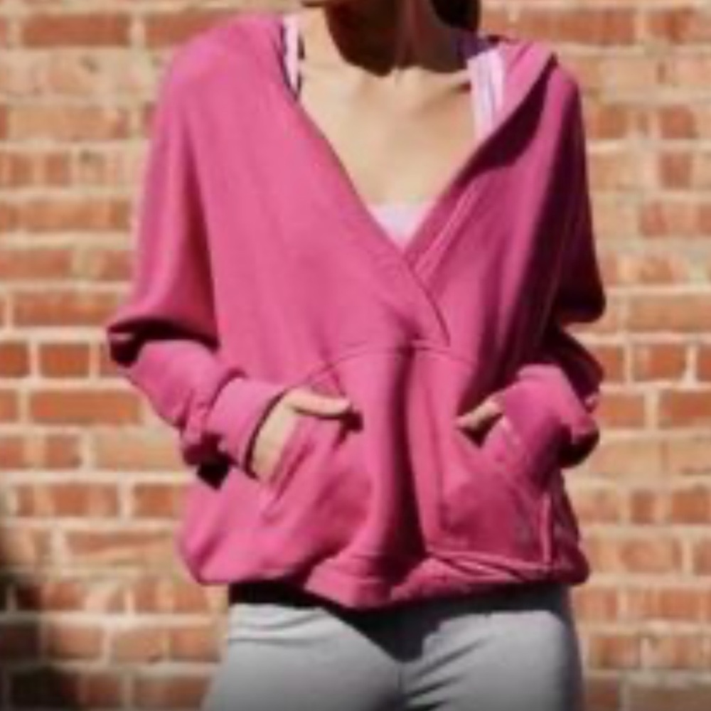 FP Movement by Free People Fuchsia Pink Hoodie women’s Large EUC
